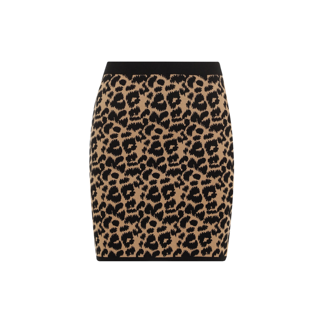 Animalier Domizia Leopard Viscose Mini Skirt-1