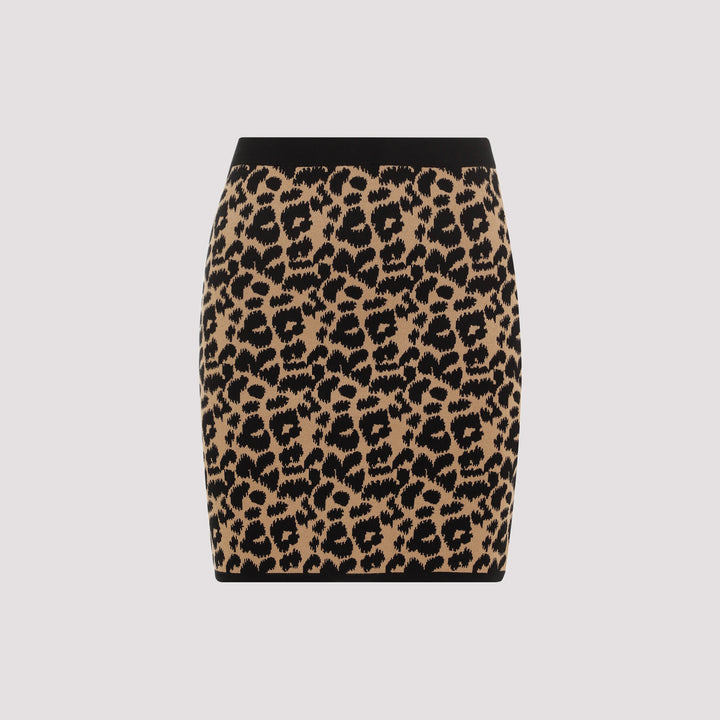 Animalier Domizia Leopard Viscose Mini Skirt-2