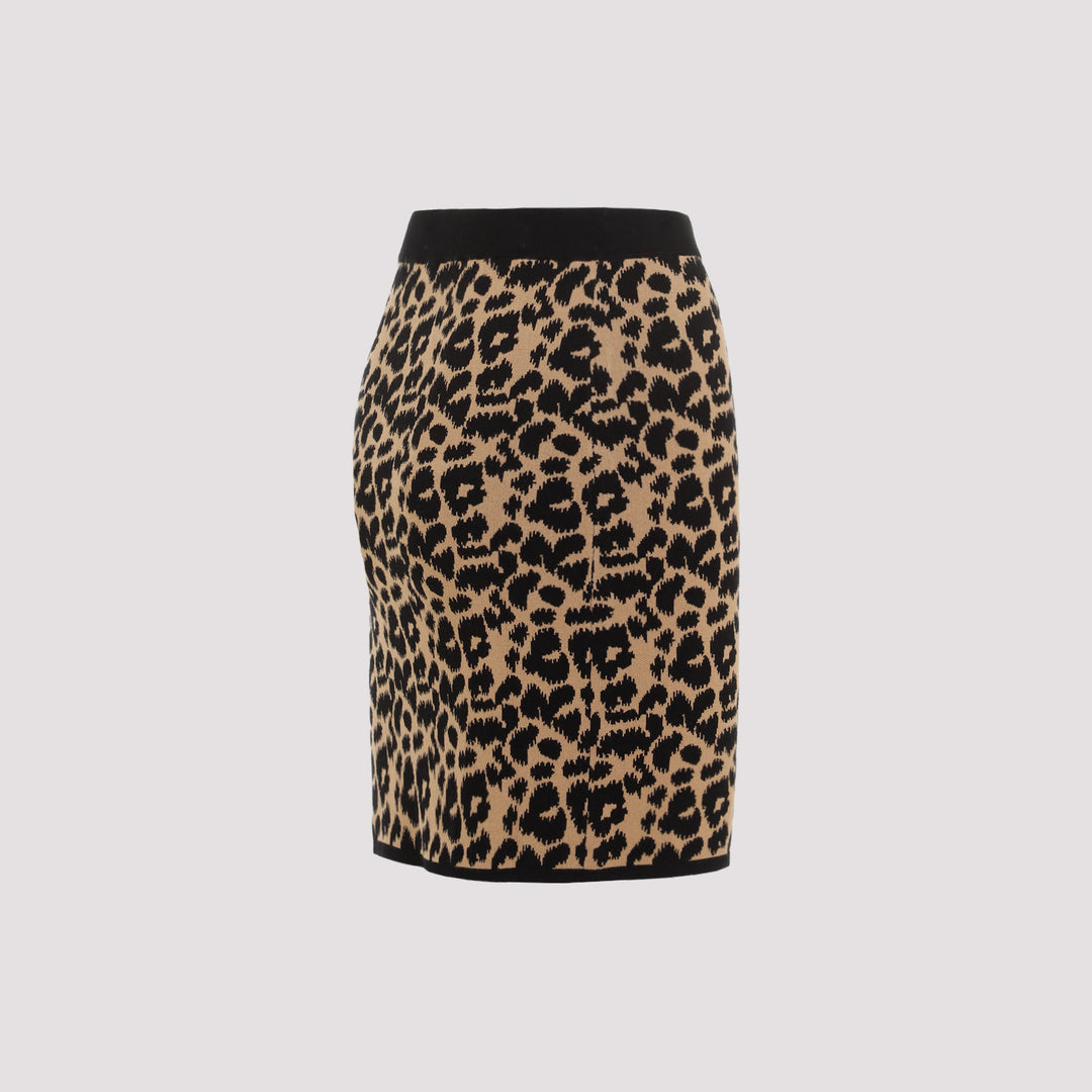 Animalier Domizia Leopard Viscose Mini Skirt-4