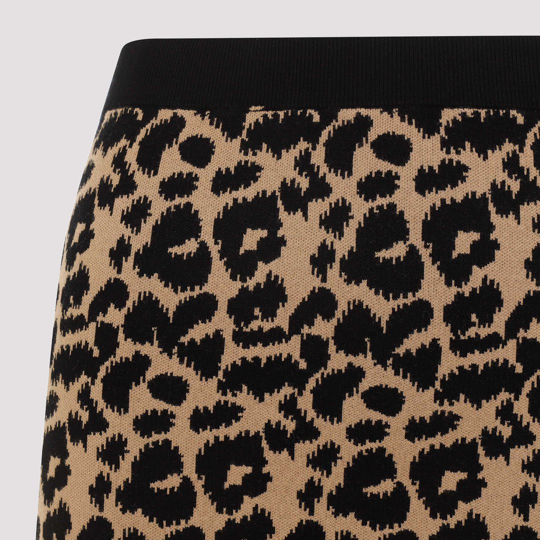 Animalier Domizia Leopard Viscose Mini Skirt-5