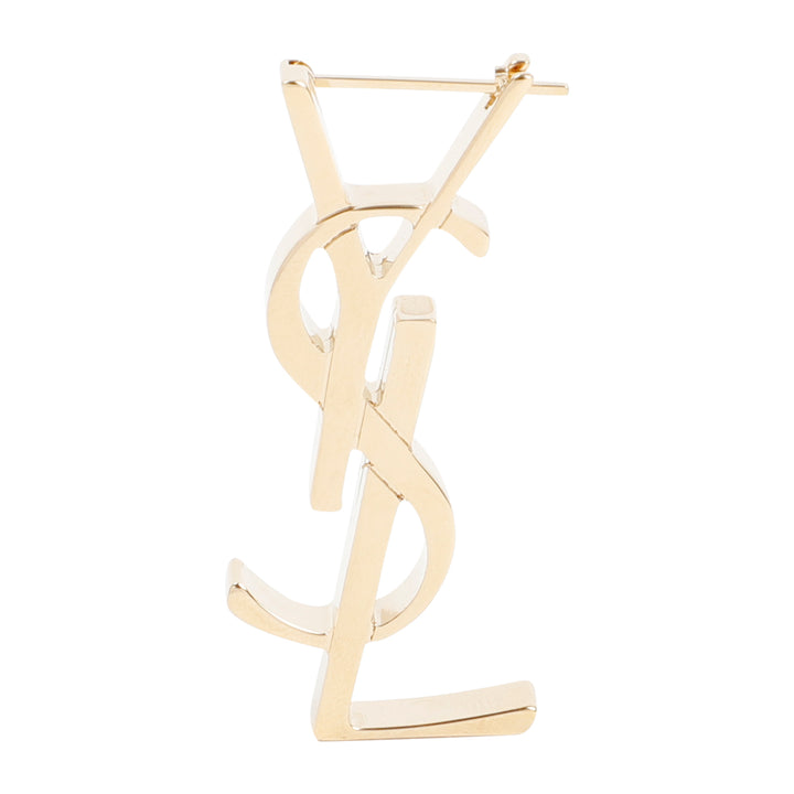 Gold Brass Chunky Monogrammed Earring-1