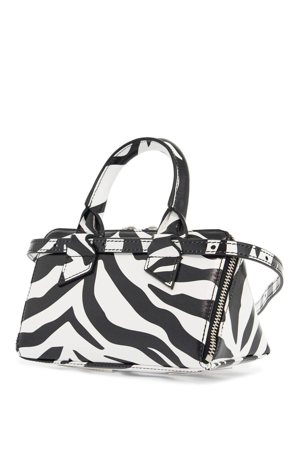 mini bag friday black and white animal print in calfskin-1