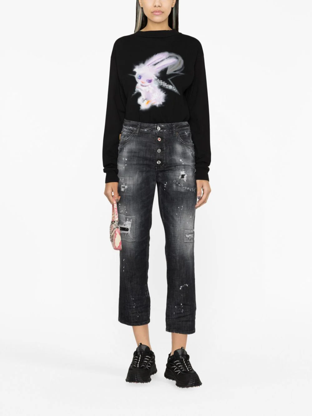 DSQUARED2 distressed tapered jeans-1