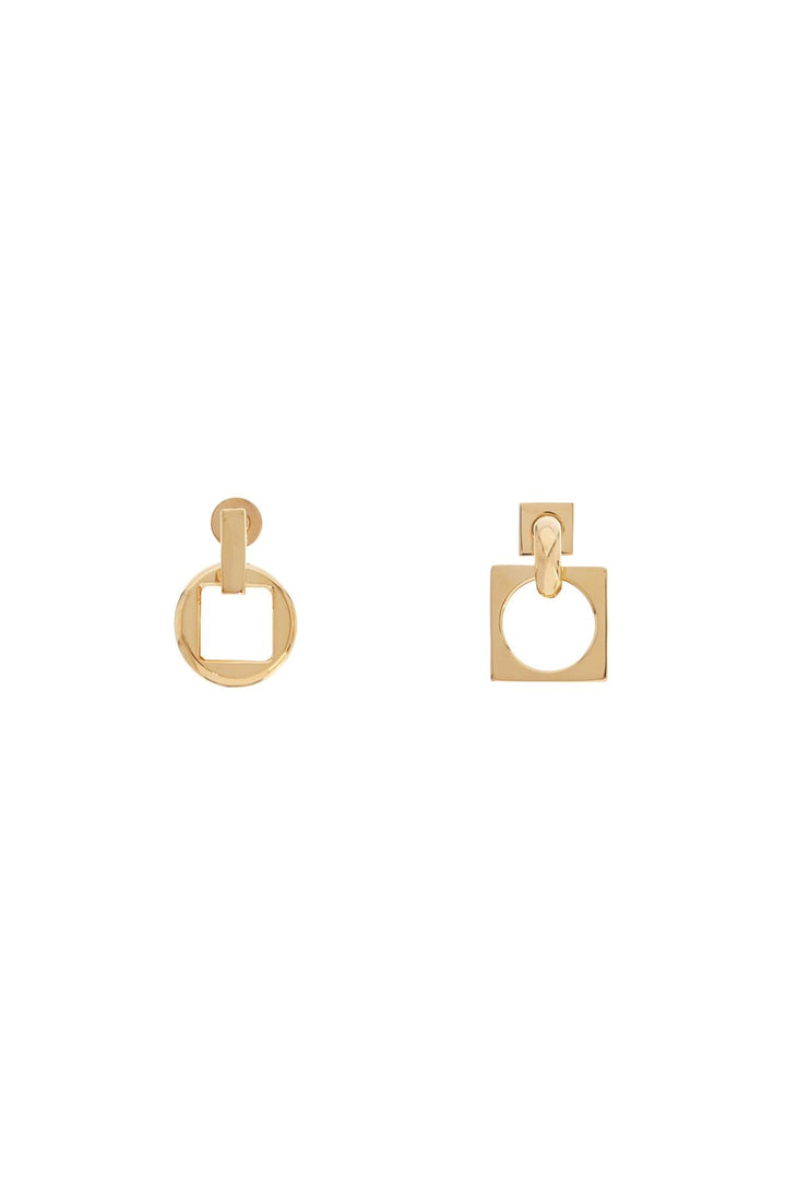 earrings 'the square round d-0