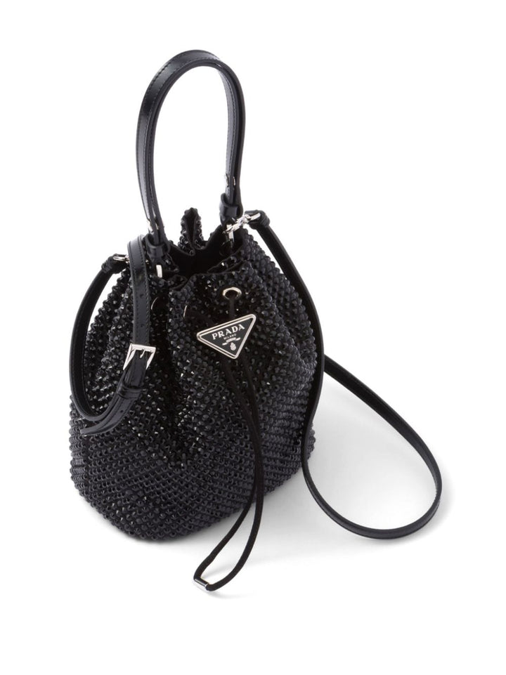mini crystal-embellished satin bucket bag-2