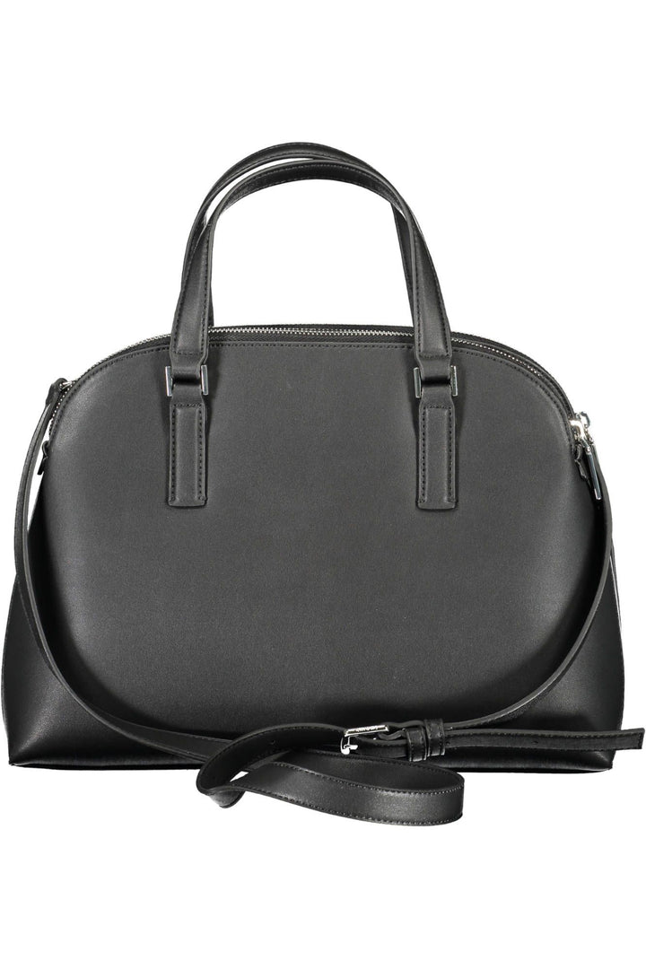 Elegant Black Shoulder Bag with Logo Detail