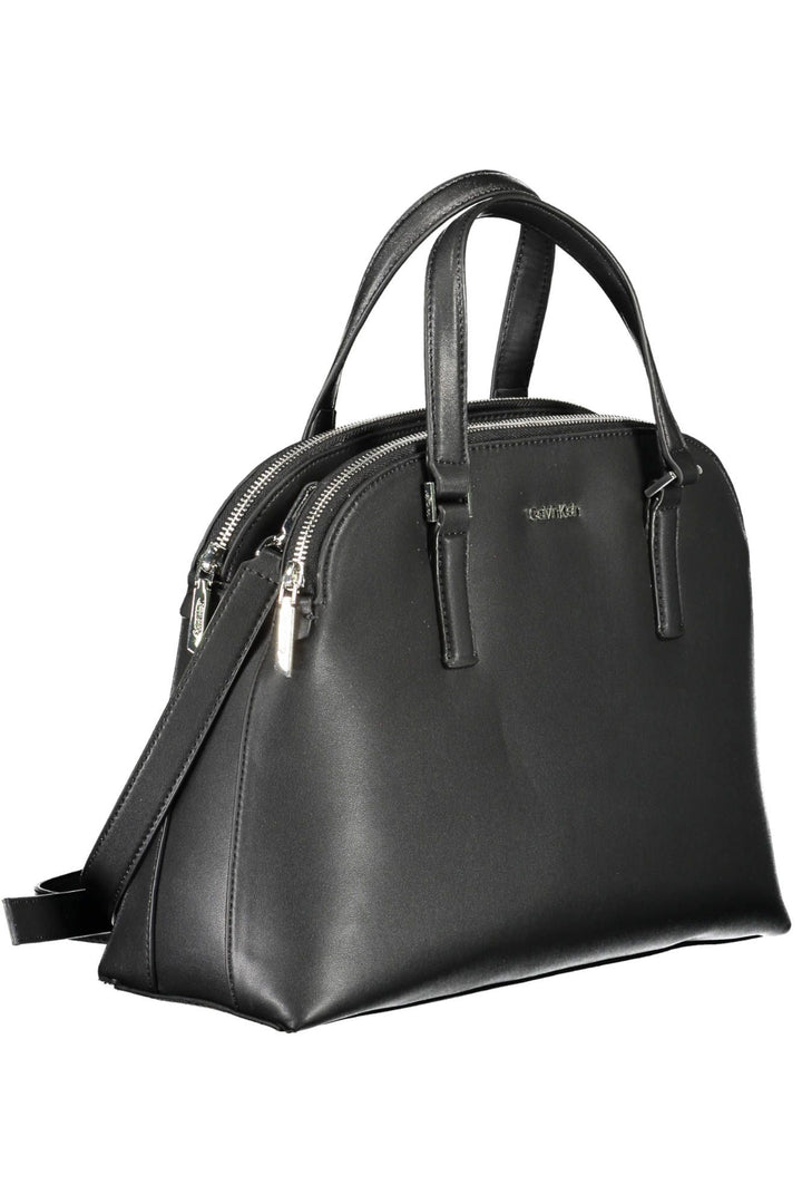 Elegant Black Shoulder Bag with Logo Detail