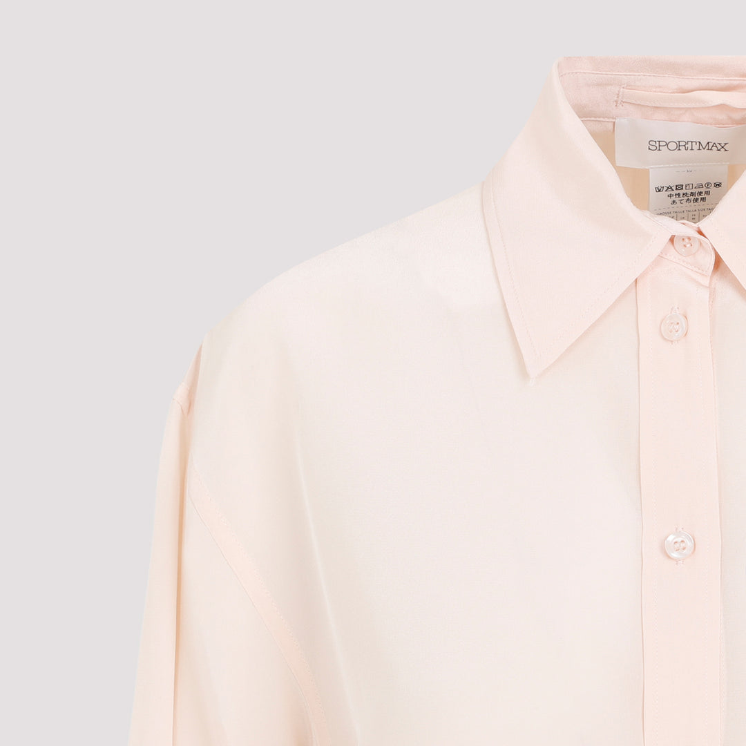 Pink Rovigo Crepe Silk Shirt-4