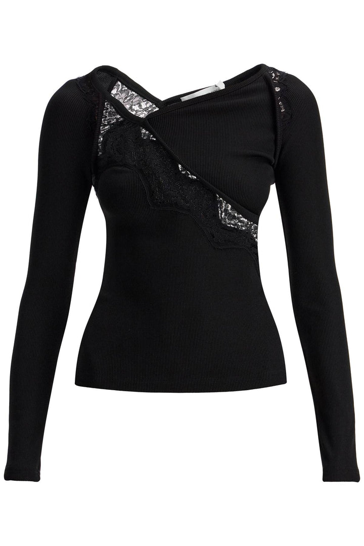 long-sleeved top with lace-0