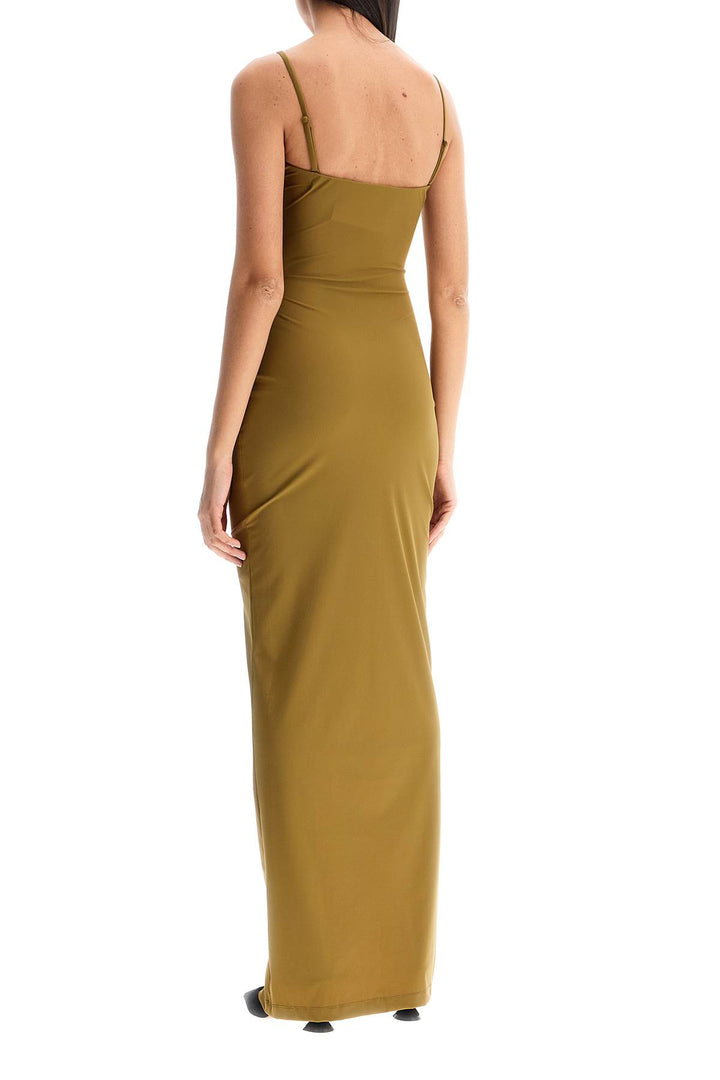 maxi lycra dress with u-neckline-2