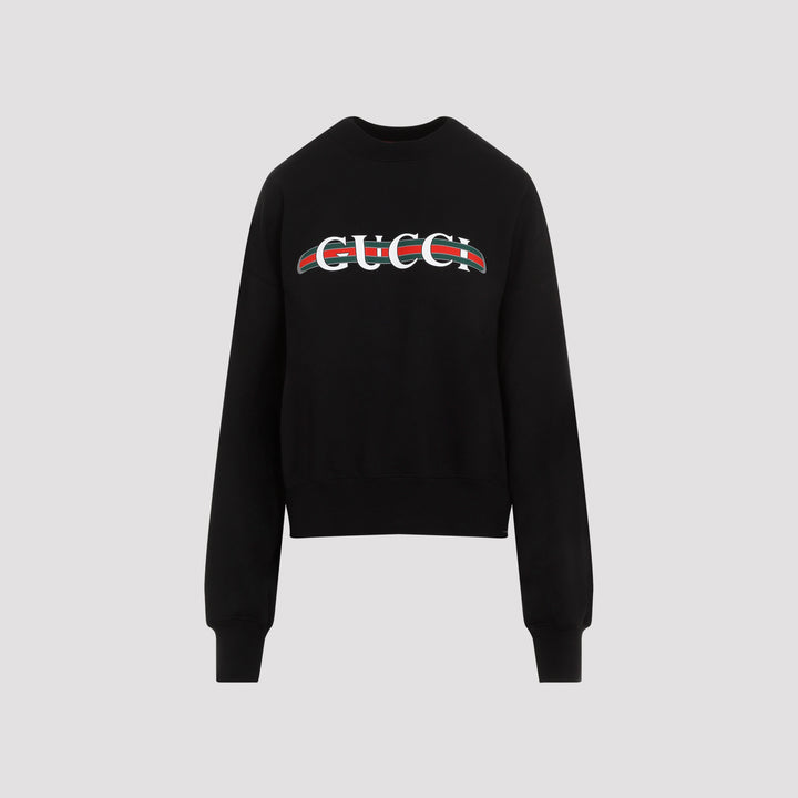 Black Cotton Crewneck Sweater-0