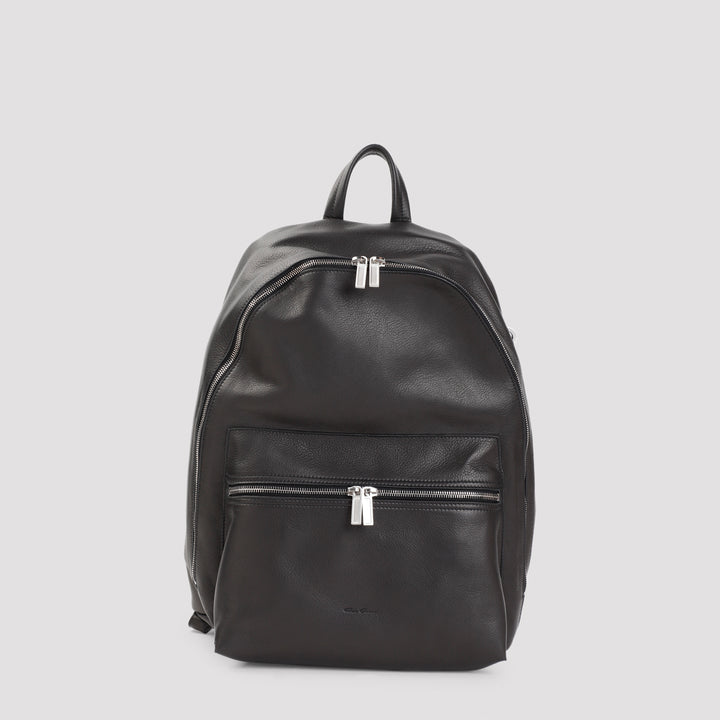 Black Leather Backpack-0