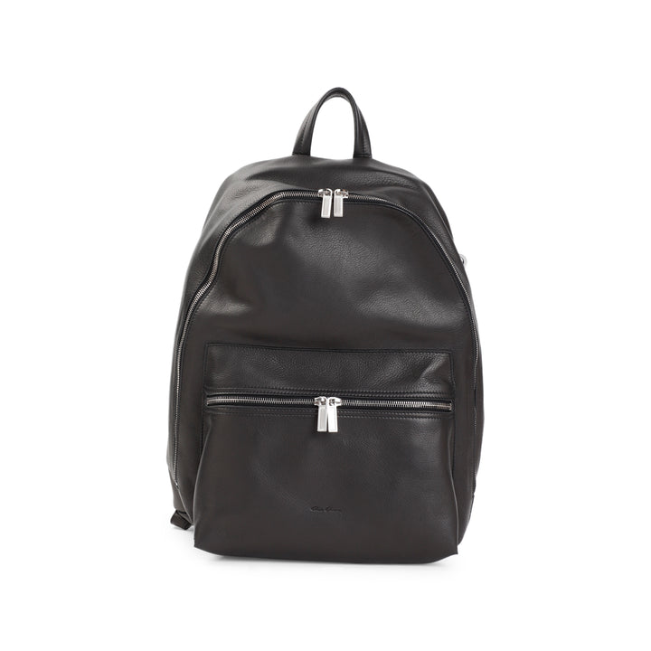 Black Leather Backpack-1