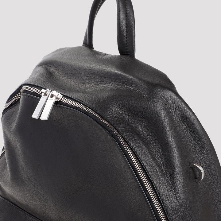 Black Leather Backpack-4