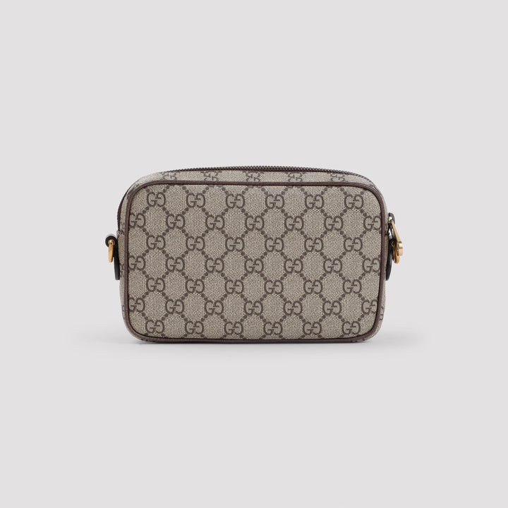 Ebony Brown GG Supreme Mini Bag-3