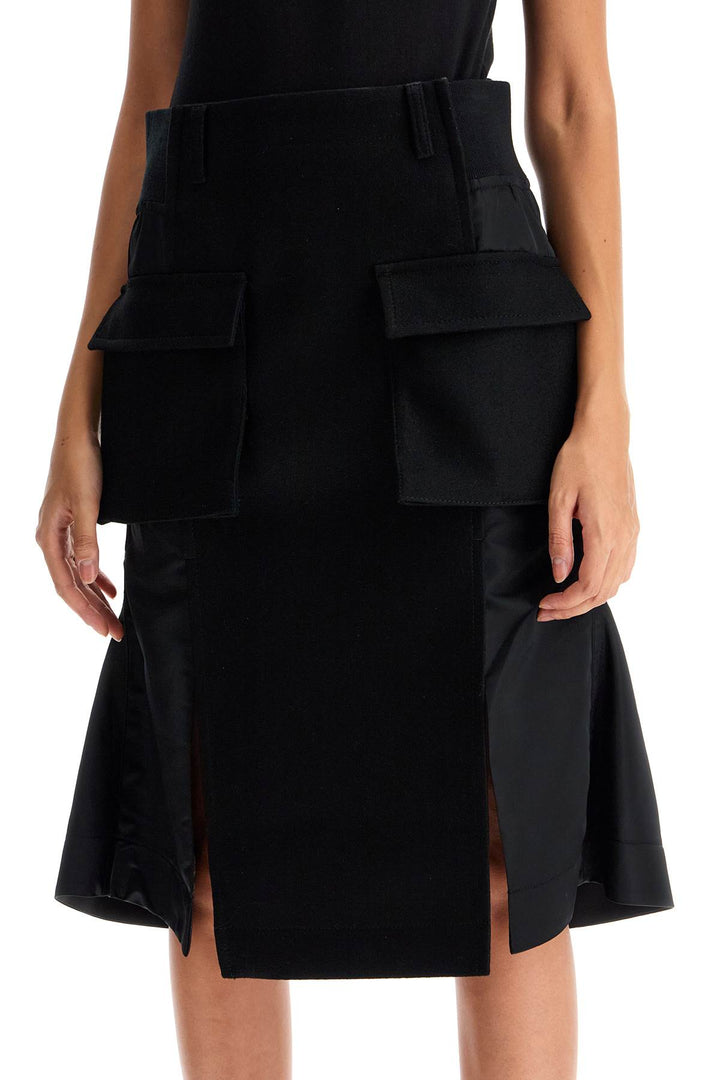 'hybrid nylon and wool skirt'-3