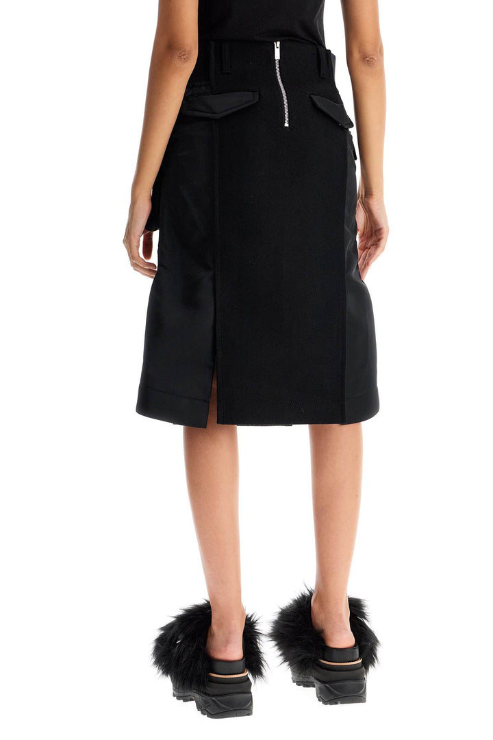 'hybrid nylon and wool skirt'-2