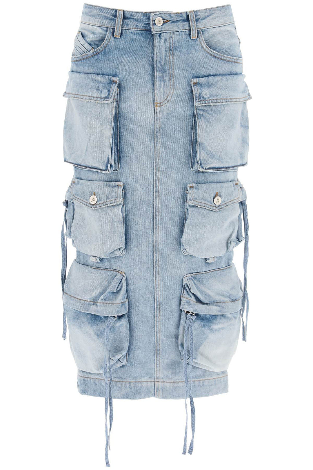 cargo denim skirt-0