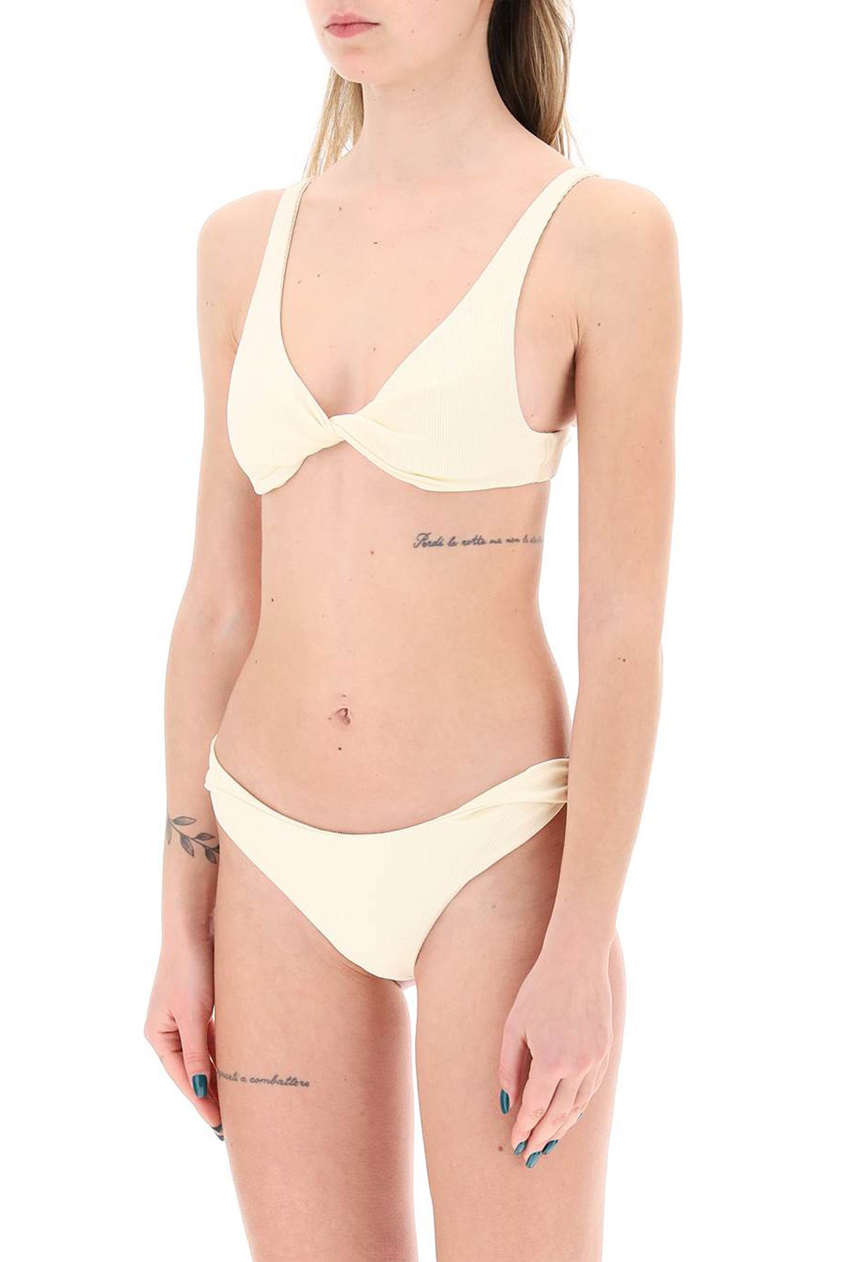 ribbed lycra bikini set with-3