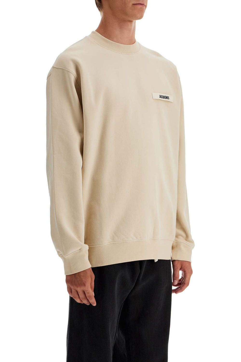 'round neck sweatshirt with gros grain-1