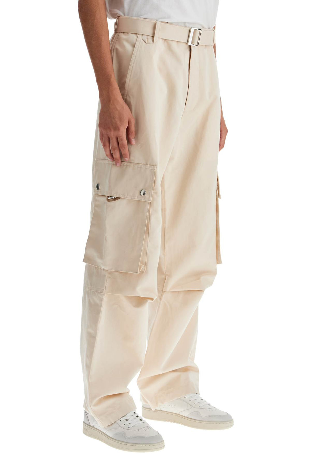 cargo gabardine trousers in eight-1