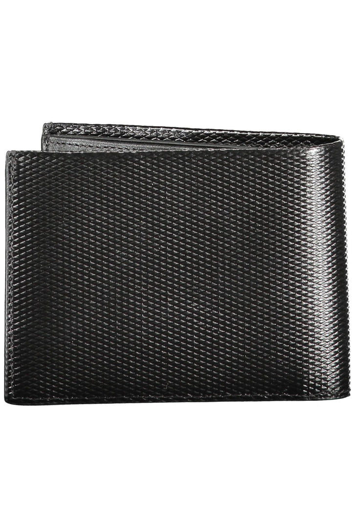 Sleek Black Leather Wallet with RFID Lock