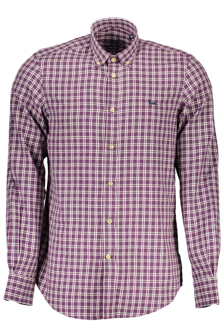 Purple Cotton Men Shirt