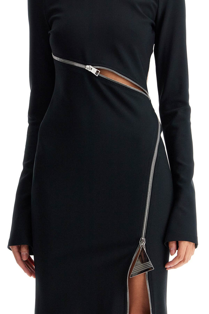 twisted zip midi dress with-3