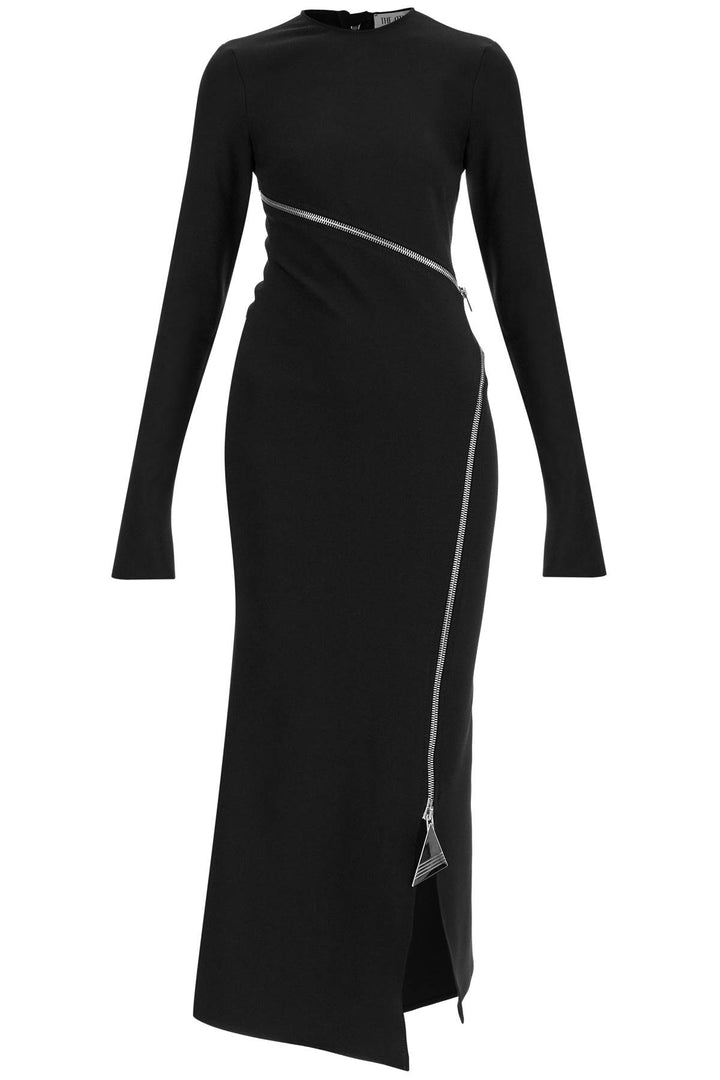 twisted zip midi dress with-0