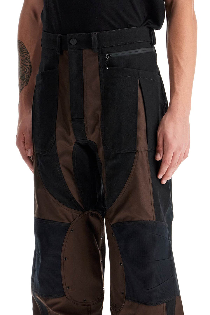 patchwork cargo pants with-3