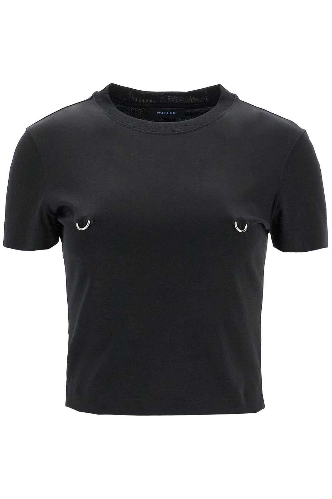 cropped t-shirt with piercing-0