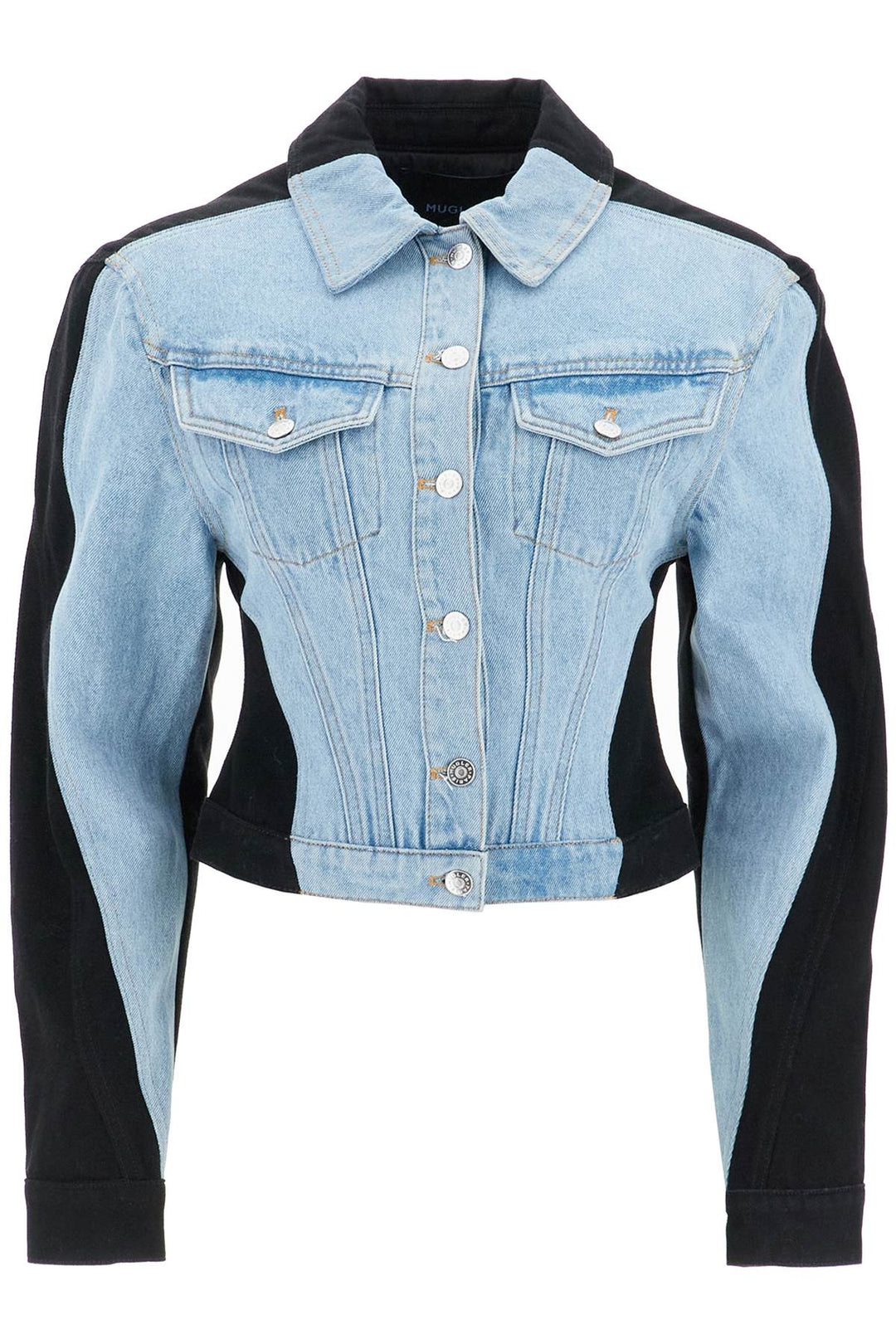 bicolor denim jacket-0