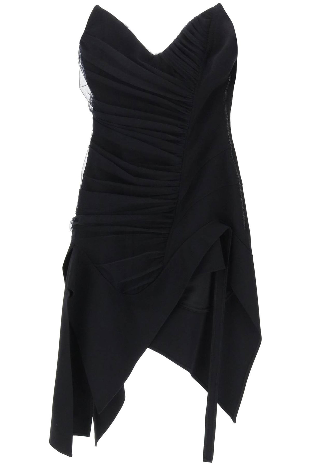 asymmetric mini bustier dress-0