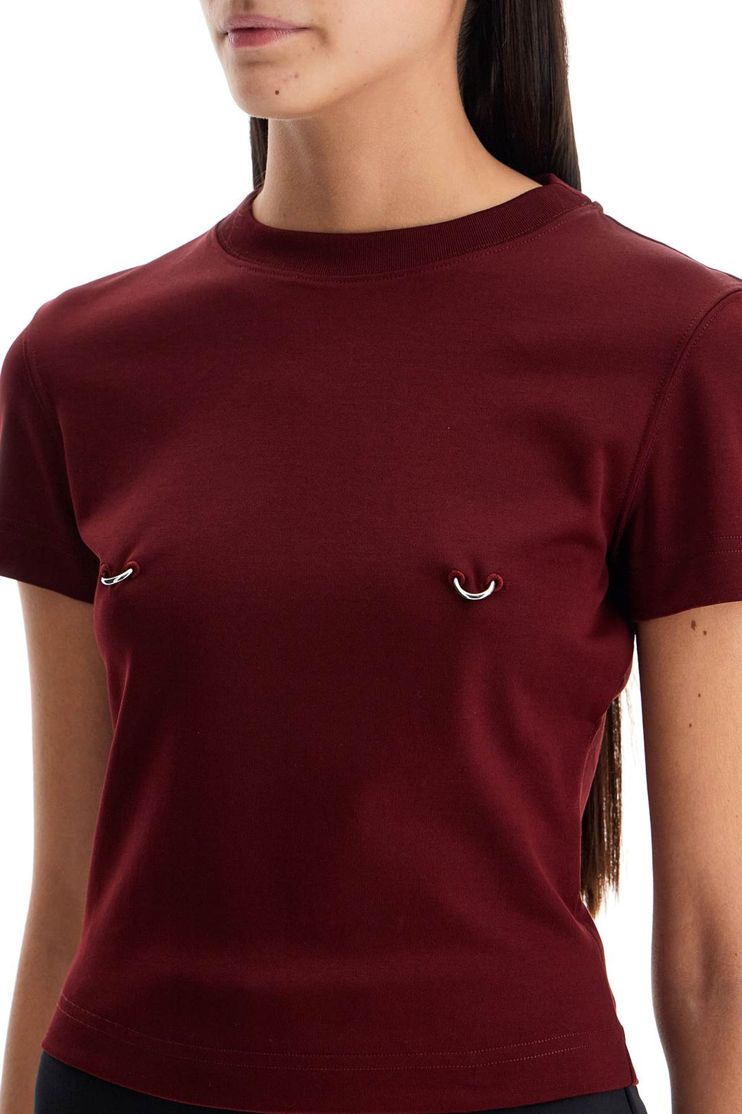 cropped t-shirt with piercing-3