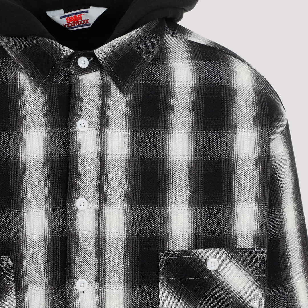 Black Cotton Shirt Parka-5