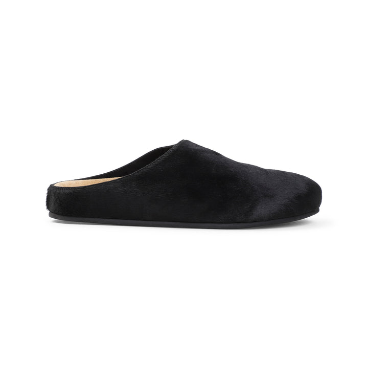 Black Hugo Leather Slides-1