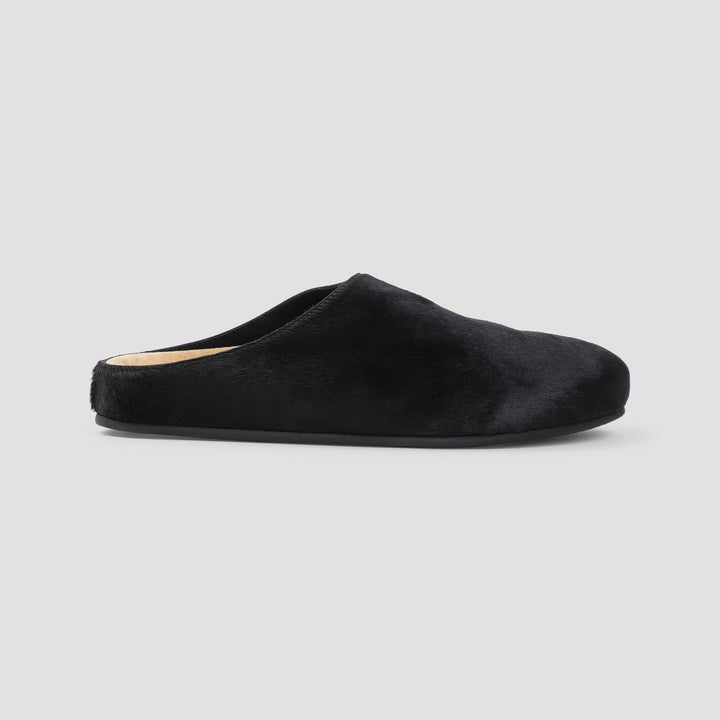 Black Hugo Leather Slides-2