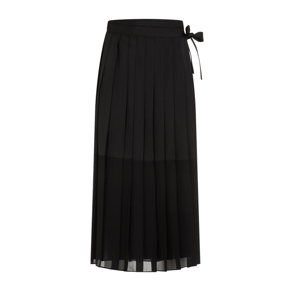 Black Plisse Skirt-1