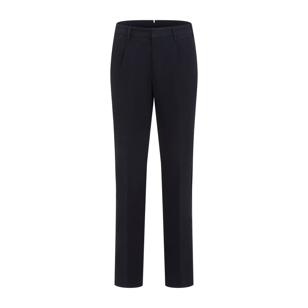 Midnight Blue Cotton Pienza Pants-6