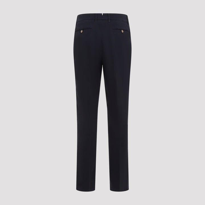 Midnight Blue Cotton Pienza Pants-8