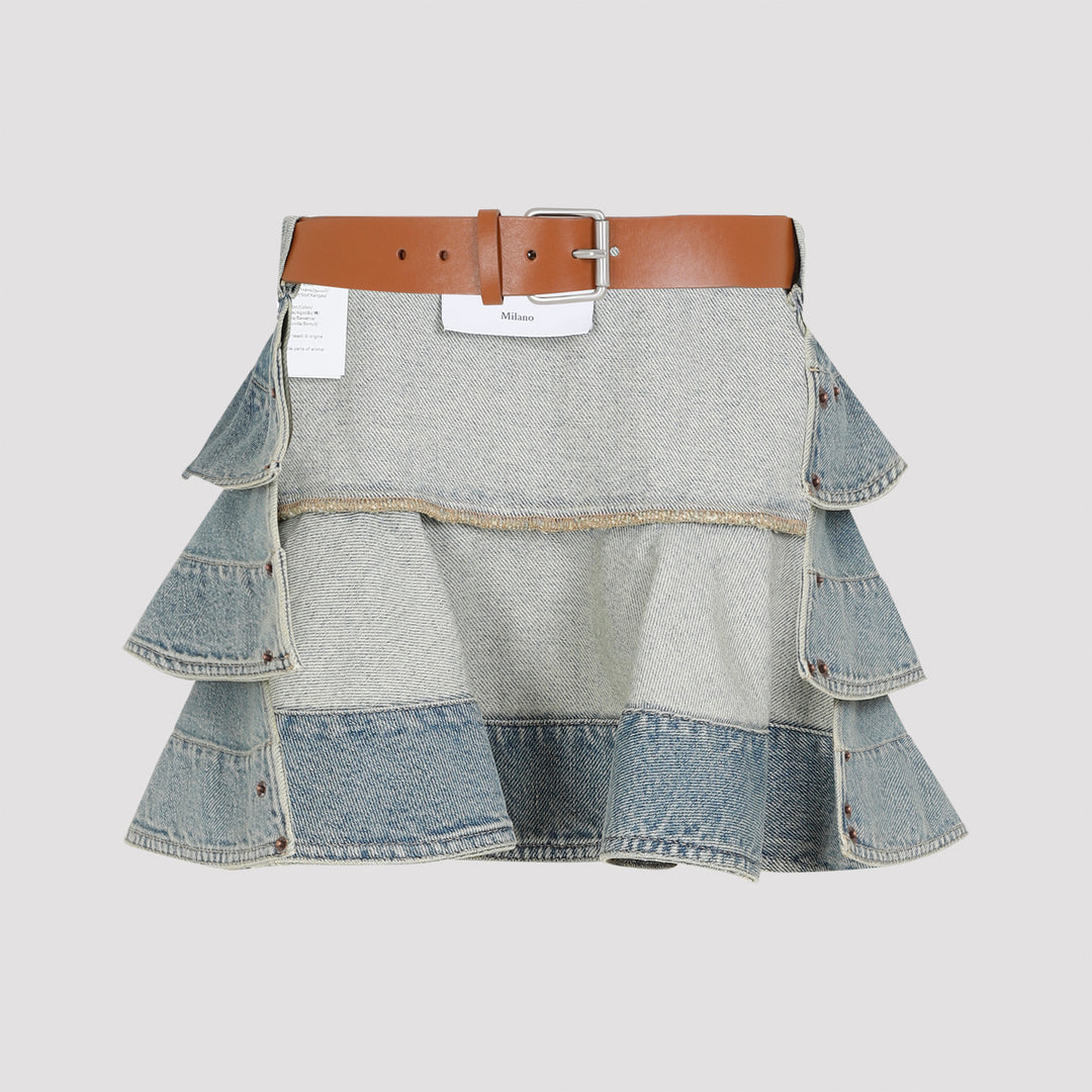 Light Blue Cotton Skirt-0