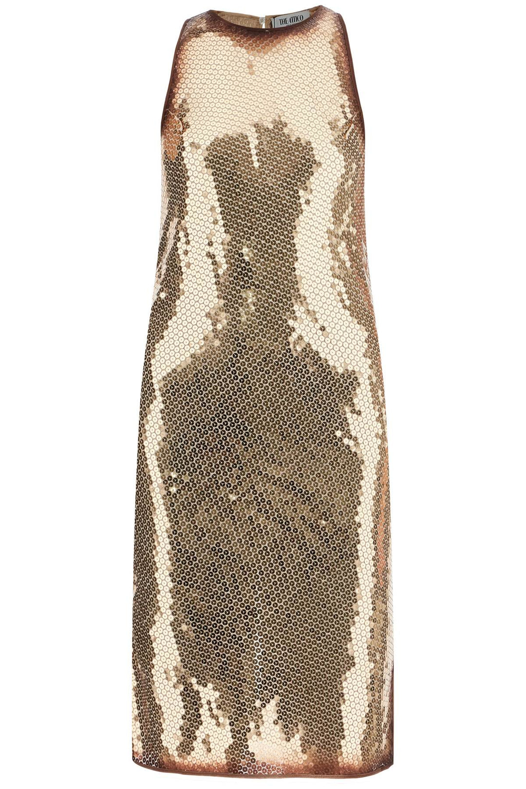 gold sequin mini dress without sleeves-0