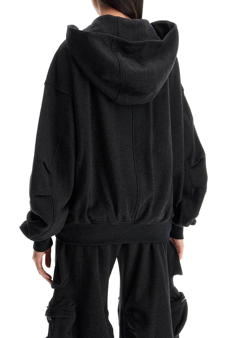 oversized black gradient zip hoodie-2