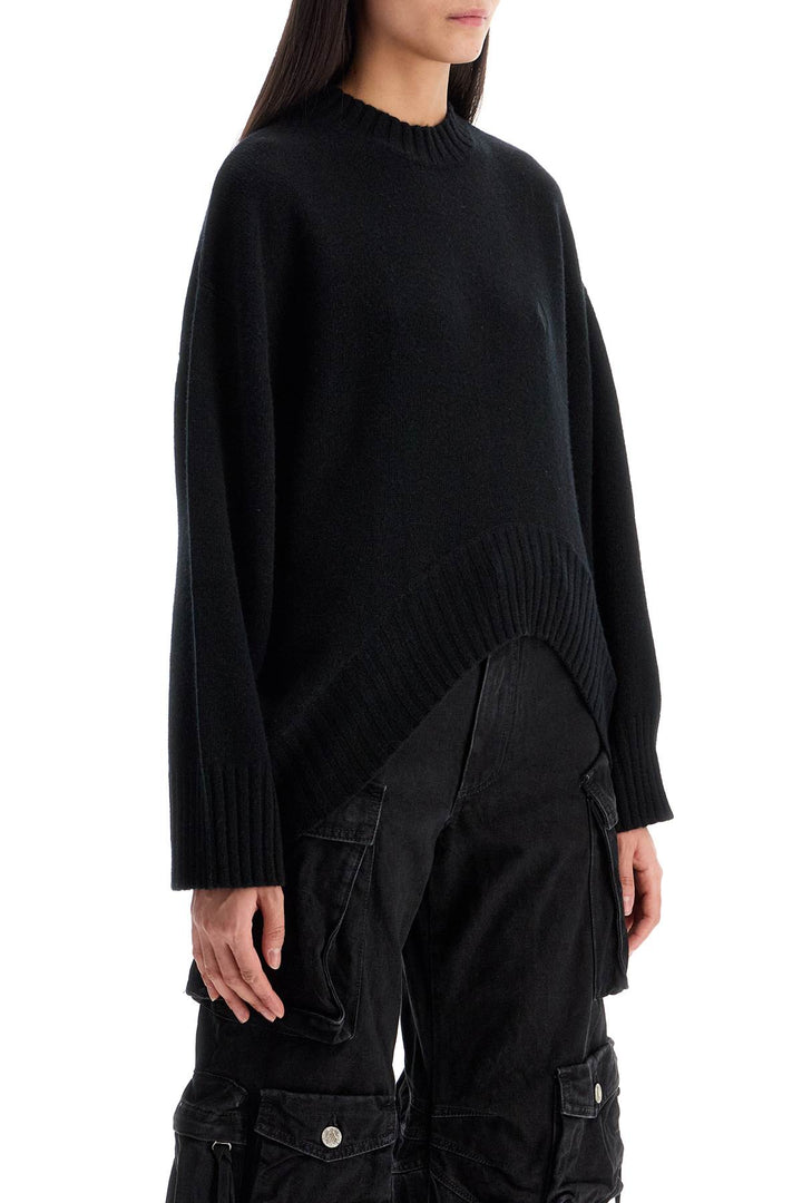 asymmetric wool and cashmere pullover-1