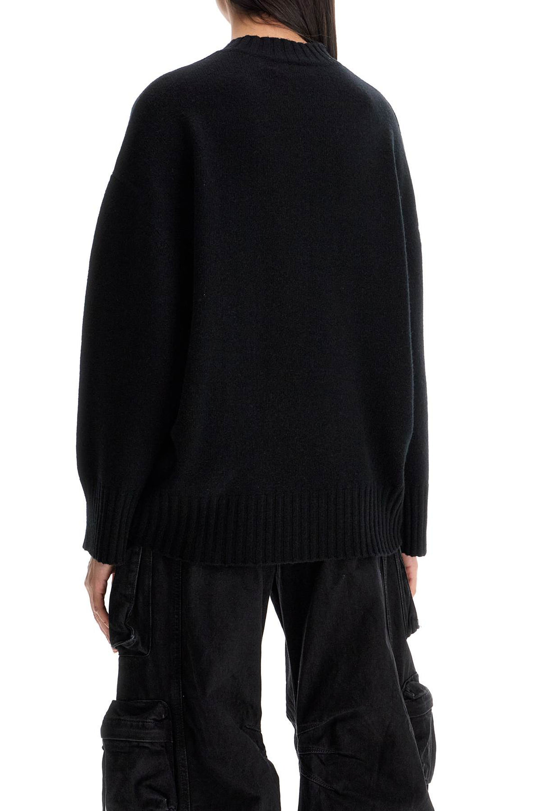 asymmetric wool and cashmere pullover-2