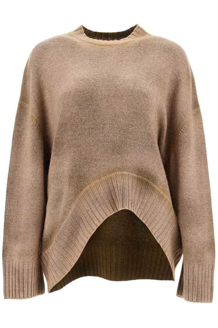 asymmetric wool and cashmere pullover-0