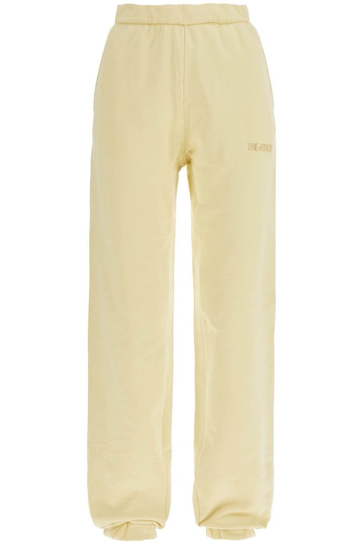 high waist loose yellow cotton pants-0