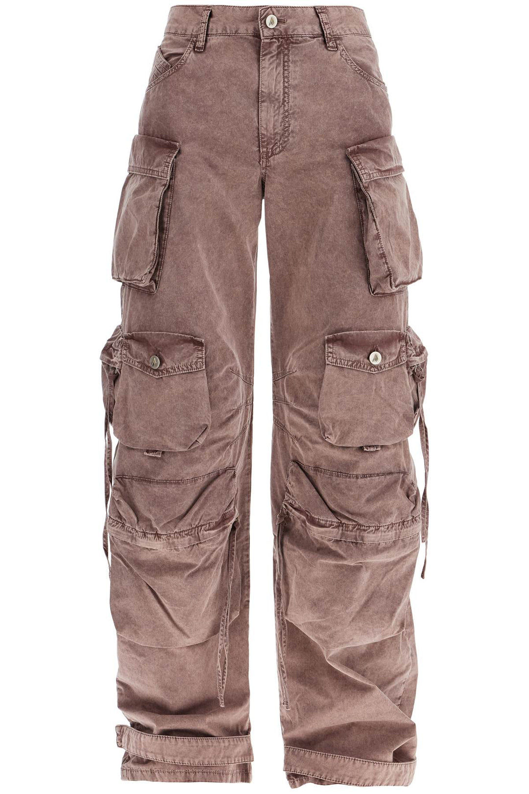 high-waisted wide-leg cargo pants washed mauve-0