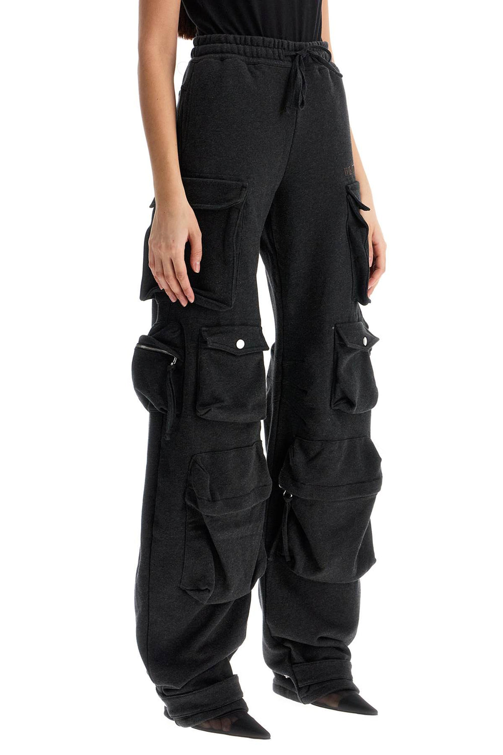 high-waisted loose black fade cotton pants-1