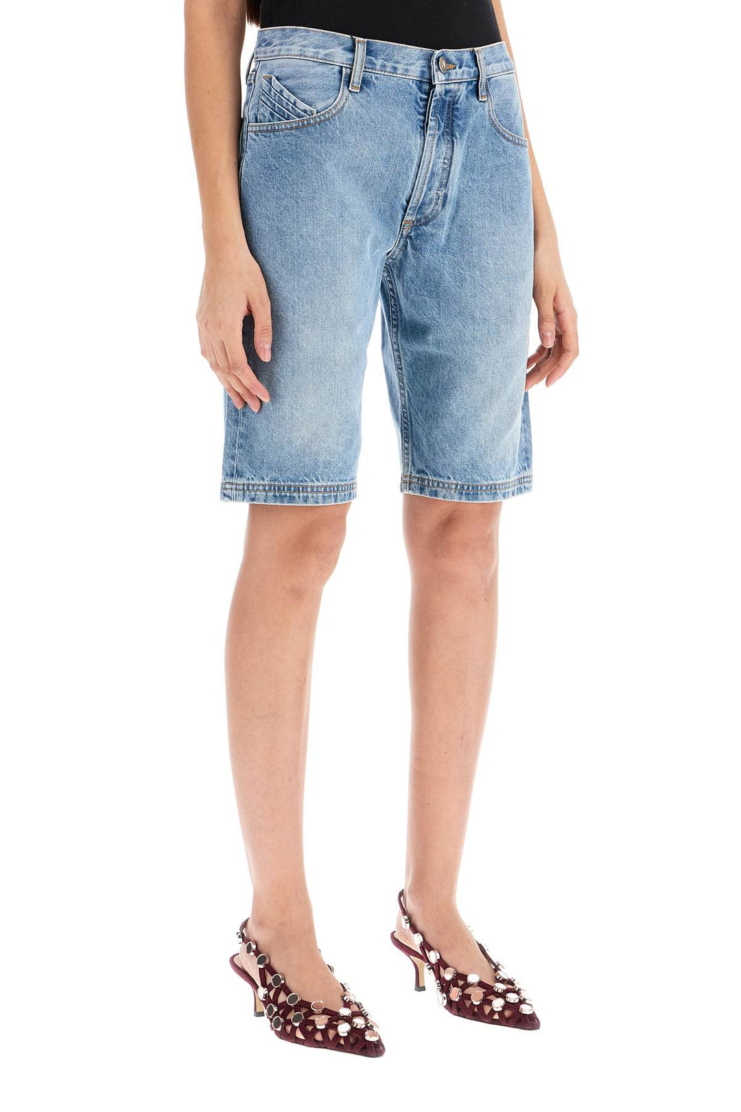 denim boyfriend bermuda shorts for-1